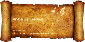Antaly Gemma névjegykártya